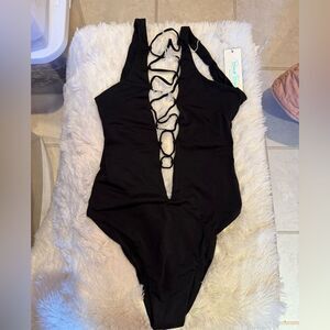 Beach Bunny Black One Piece Swimsuit